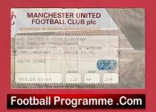 Manchester United v Middlesbrough 1995 – Match Ticket Man Utd