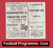 Manchester United v Leicester City 1971 – Man Utd Ticket
