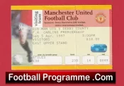 Manchester United v Derby County 1997 – Match Ticket