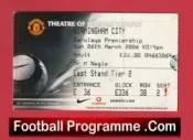 Manchester United v Birmingham City 2006 – Football Ticket