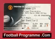 Manchester United v Birmingham City 2006 – Football Ticket