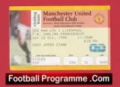 Manchester United v Liverpool 1996 – Match Ticket