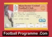 Manchester United v Liverpool 1996 – Match Ticket