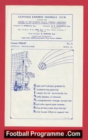 Guinness Exports v Nantwich Town 1968 – Cheshire League