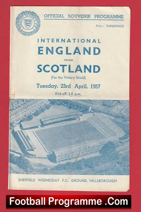 England v Scotland 1957 - at Hillsborough - Tambling - Image 2