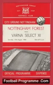 Nottingham Forest v Varna Select X1 1966 – Bulgaria Football Team