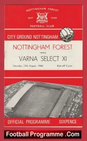 Nottingham Forest v Varna Select X1 1966 – Bulgaria Football Team