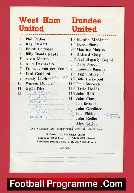 West Ham United v Dundee United 1983 - Friendly Match - Image 3