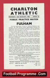 Charlton Athletic v Fulham 1965 – Public Practice Match