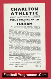 Charlton Athletic v Fulham 1965 – Public Practice Match