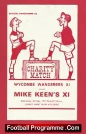 Wycombe Wanderers v Mike Keens X1 1972 – Charity Match
