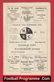 Halstead Town v Walthamstow Avenue 1953 – 1950s