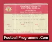 Manchester United v Manchester City 1990 – Match Ticket