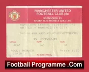 Manchester United v Manchester City 1990 – Match Ticket