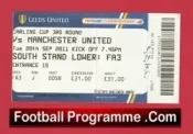 Leeds United v Manchester United 2011 – League Cup Ticket