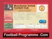 Manchester United V Leicester City 1996 – Football Ticket
