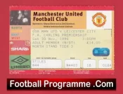 Manchester United V Leicester City 1996 – Football Ticket