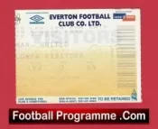 Everton v Manchester United 1999 – Match Day Ticket