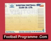 Everton v Manchester United 1999 – Match Day Ticket