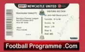 Newcastle United v Manchester United 2012 – Football Ticket