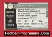 Derby County v Manchester United 2008 – Football Ticket