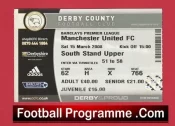 Derby County v Manchester United 2008 – Football Ticket