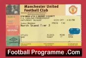 Manchester United v Derby County 1997 – Match Ticket