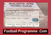Manchester United v Middlesbrough 1995 – Match Ticket Man Utd