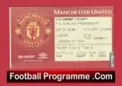 Manchester United v Derby County 1998 – Football Ticket