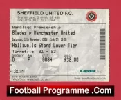 Sheffield United v Manchester United 2006 – Football Ticket