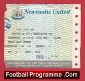 Newcastle United v Manchester United 1994 – Match Ticket