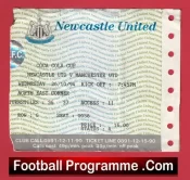 Newcastle United v Manchester United 1994 – Match Ticket