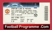 Manchester United v Sporting Lisbon 2007 – Football Ticket