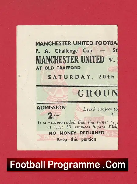 Manchester United v Burnley 1965 - Man Utd 1960s Tickets - Image 2