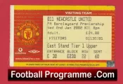 Manchester United v Newcastle United 2002 – Visitors Match Ticket