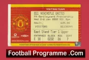 Manchester United v Newcastle United 2002 – Visiting Team Match Ticket
