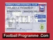 Ipswich Town v Manchester United 2000 – Football Ticket