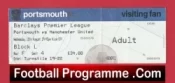 Portsmouth v Manchester United 2007 – Football Ticket