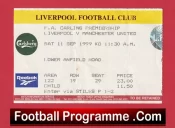 Liverpool v Manchester United 1999 – Football Ticket