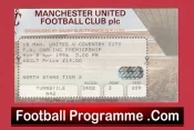 Manchester United v Coventry City 1996 – Match Ticket