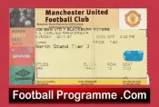 Manchester United v Blackburn Rovers 1997 – Match Ticket