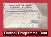 Manchester United v Leeds United 1996 – Match Ticket