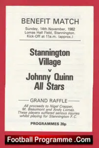 Stannington Village v Johnny Quinn All Stars 1982