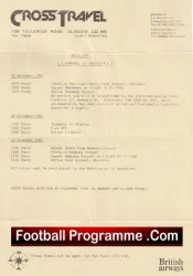 Aberdeen Football Club Itinerary Hamburg v Aberdeen 1981 Multi Signed + Ferguson
