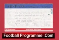 Arsenal v Manchester United 1997 – Football Match Ticket