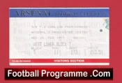 Arsenal v Manchester United 1997 – Football Match Ticket