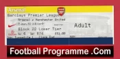 Arsenal v Manchester United 2012 – Match Ticket