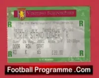 Aston Villa v Manchester United 2001 – Match Ticket