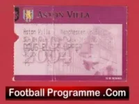 Aston Villa v Manchester United 2004 – FA Cup Match Ticket