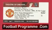 Blackburn Rovers v Manchester United 2008 – QF Match Ticket